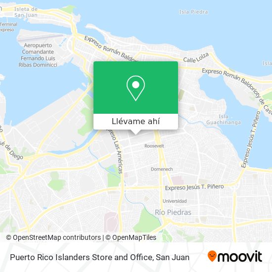 Mapa de Puerto Rico Islanders Store and Office