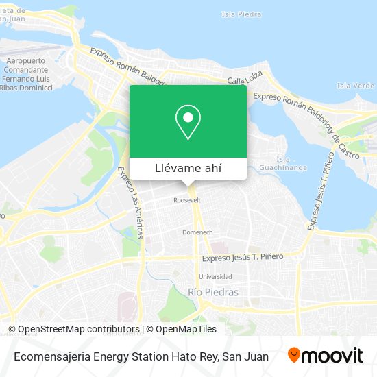 Mapa de Ecomensajeria Energy Station Hato Rey