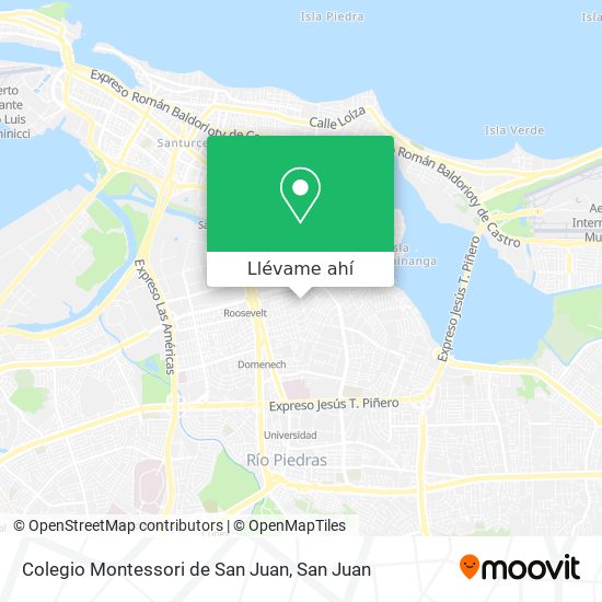 Mapa de Colegio Montessori de San Juan