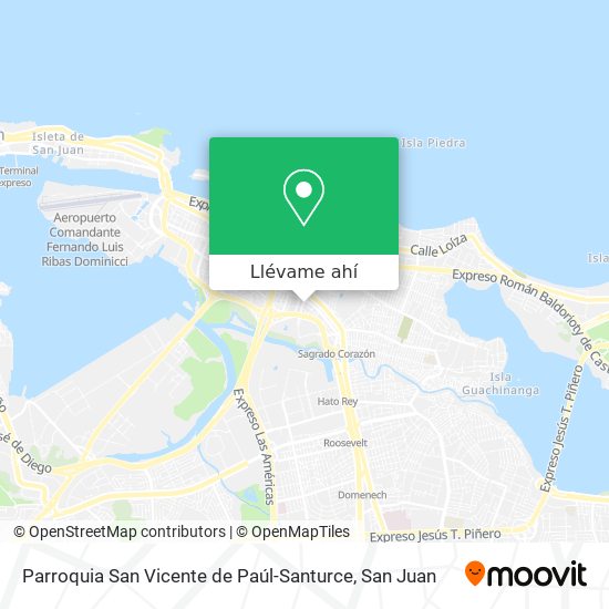 Mapa de Parroquia San Vicente de Paúl-Santurce