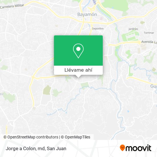 Mapa de Jorge a Colon, md