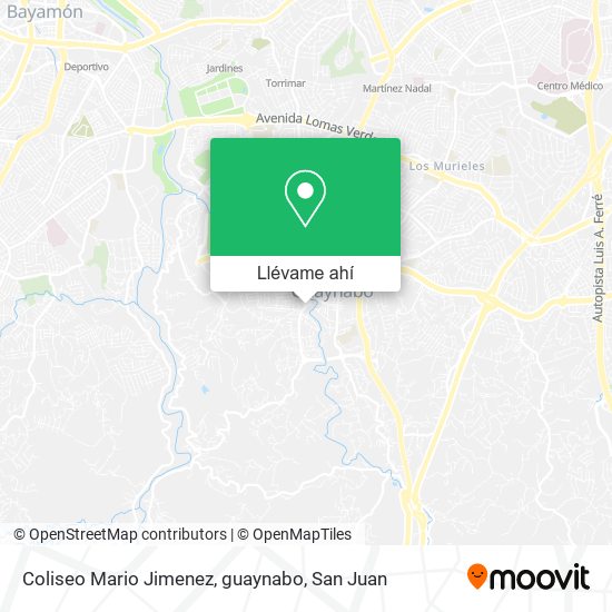 Mapa de Coliseo Mario Jimenez, guaynabo