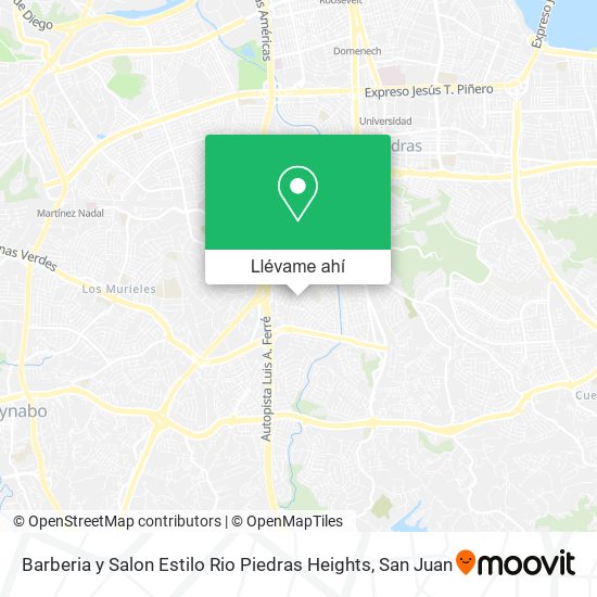 Mapa de Barberia y Salon Estilo Rio Piedras Heights