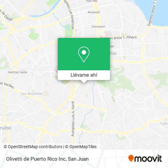 Mapa de Olivetti de Puerto Rico Inc