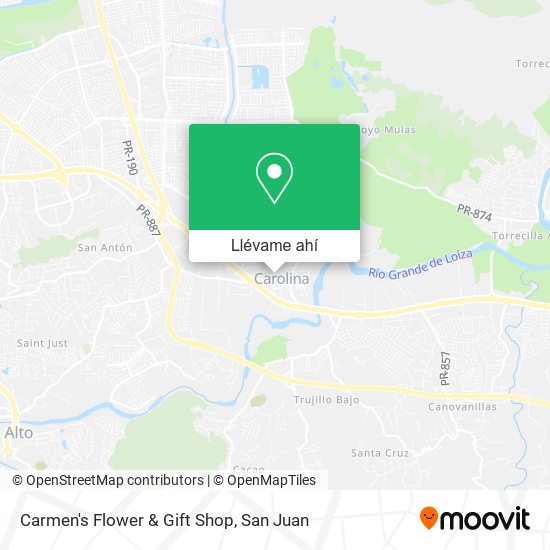 Mapa de Carmen's Flower & Gift Shop