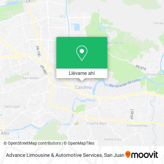 Mapa de Advance Limousine & Automotive Services