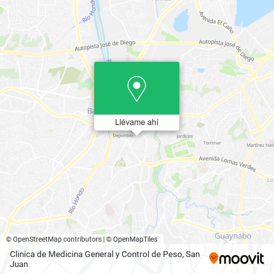 Mapa de Clinica de Medicina General y Control de Peso