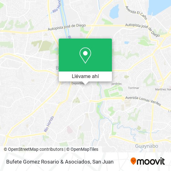 Mapa de Bufete Gomez Rosario & Asociados