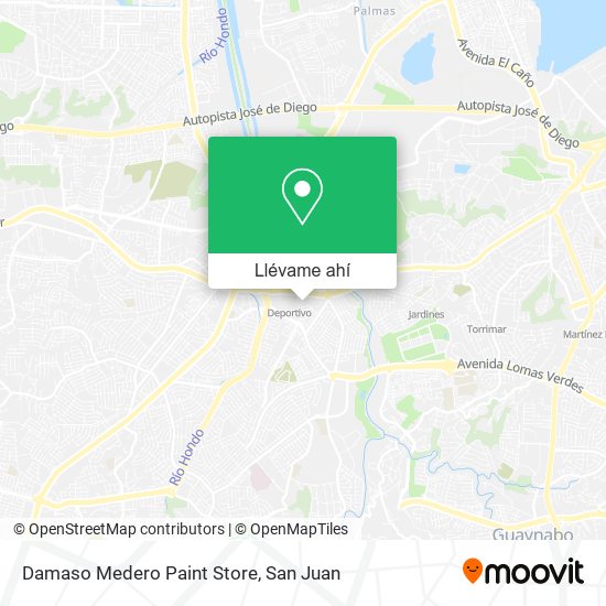 Mapa de Damaso Medero Paint Store