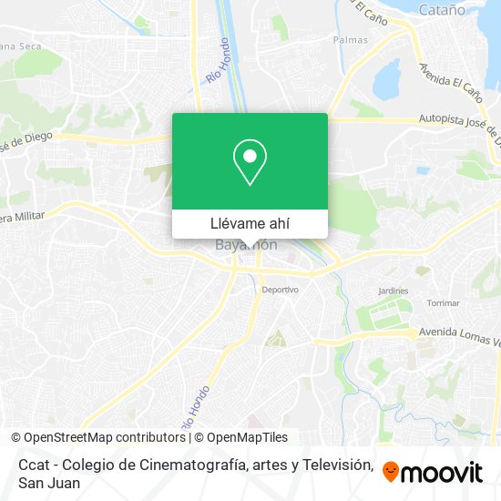 Mapa de Ccat - Colegio de Cinematografía, artes y Televisión
