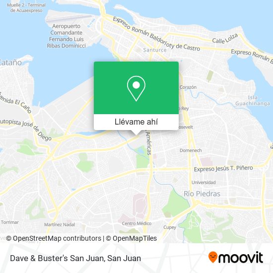 Mapa de Dave & Buster's San Juan
