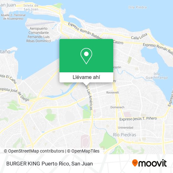 Mapa de BURGER KING Puerto Rico