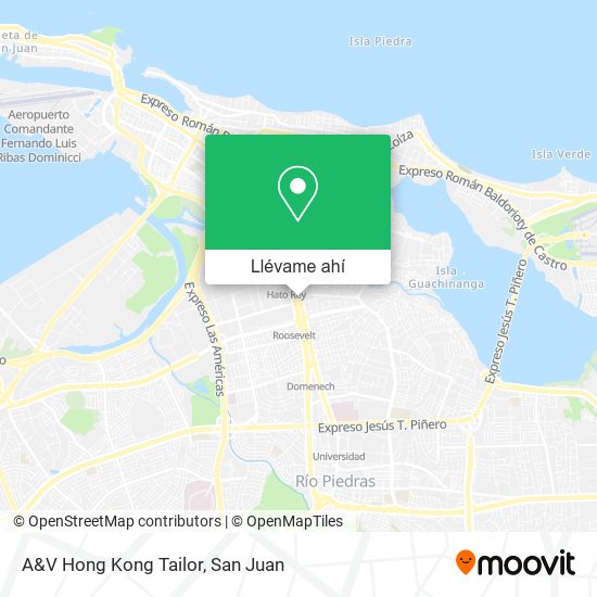 Mapa de A&V Hong Kong Tailor