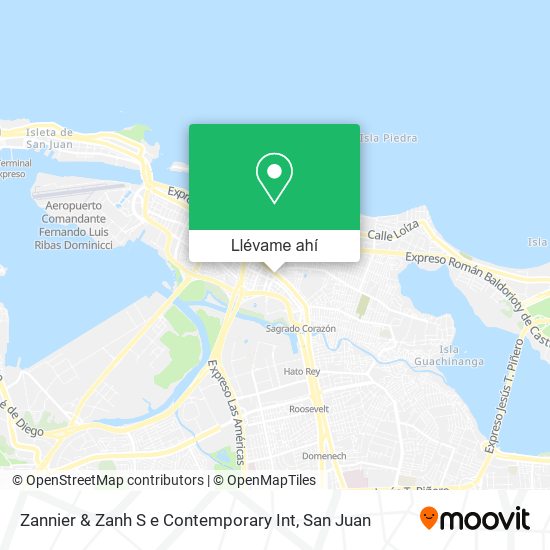 Mapa de Zannier & Zanh S e Contemporary Int