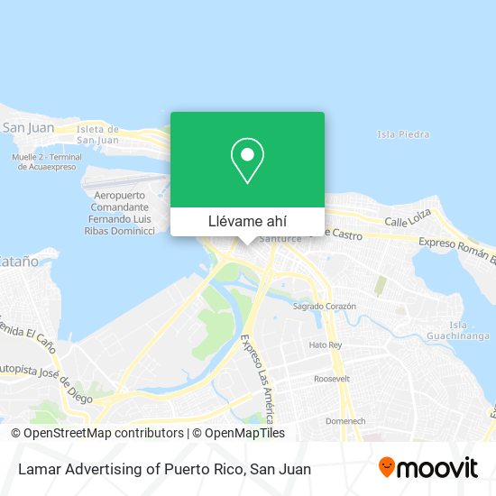 Mapa de Lamar Advertising of Puerto Rico