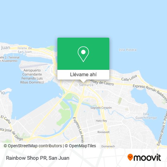 Mapa de Rainbow Shop PR