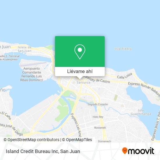 Mapa de Island Credit Bureau Inc