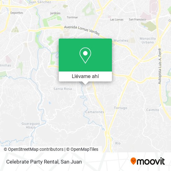 Mapa de Celebrate Party Rental
