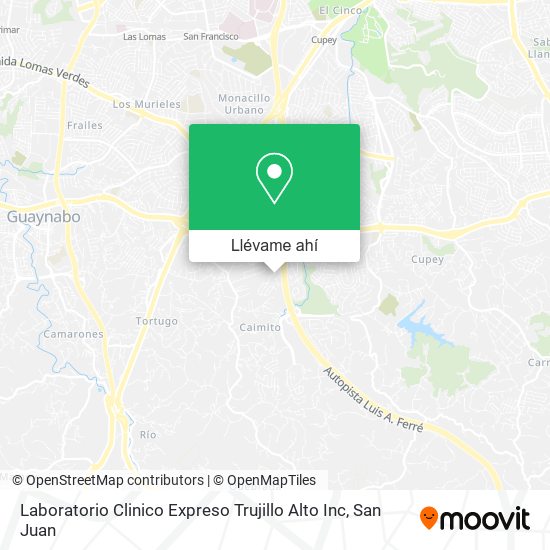 Mapa de Laboratorio Clinico Expreso Trujillo Alto Inc