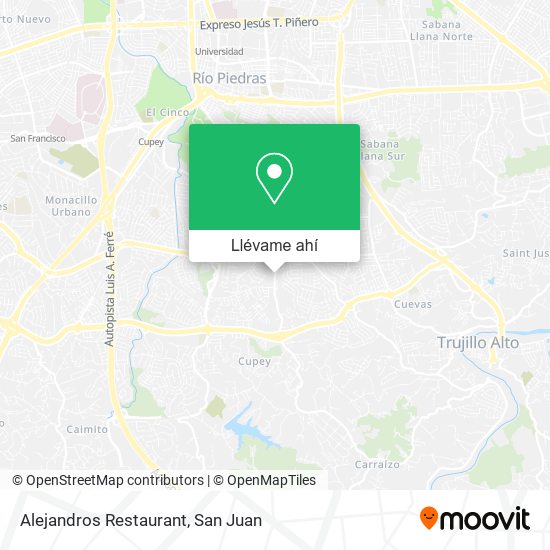 Mapa de Alejandros Restaurant