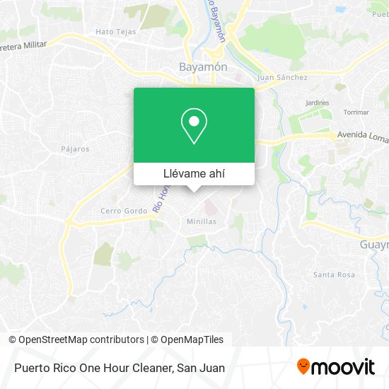 Mapa de Puerto Rico One Hour Cleaner