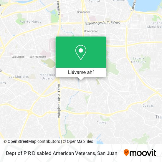 Mapa de Dept of P R Disabled American Veterans