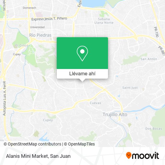 Mapa de Alanis Mini Market