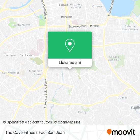 Mapa de The Cave Fitness Fac