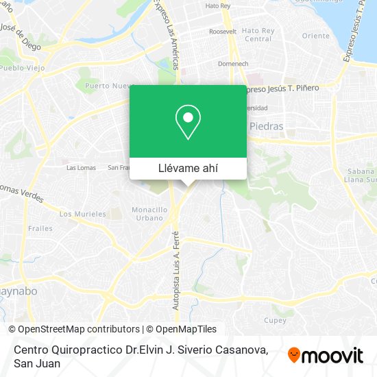 Mapa de Centro Quiropractico Dr.Elvin J. Siverio Casanova