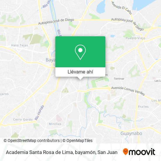 Mapa de Academia Santa Rosa de Lima, bayamón