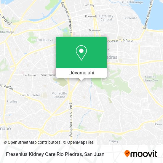 Mapa de Fresenius Kidney Care Rio Piedras