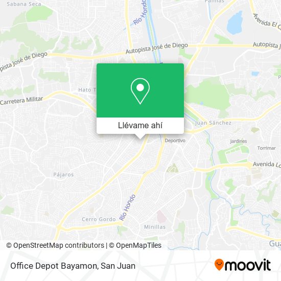 Mapa de Office Depot Bayamon