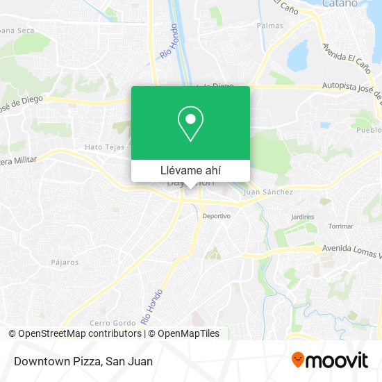 Mapa de Downtown Pizza