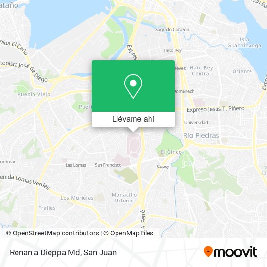 Mapa de Renan a Dieppa Md