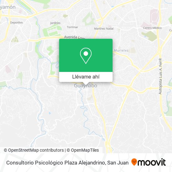 Mapa de Consultorio Psicológico Plaza Alejandrino