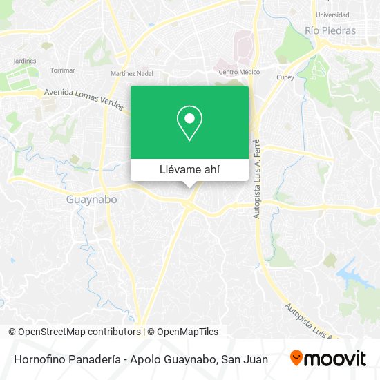 Mapa de Hornofino Panadería - Apolo Guaynabo