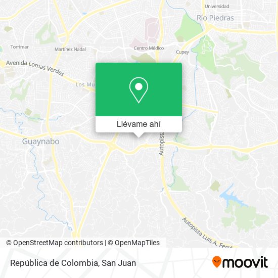 Mapa de República de Colombia
