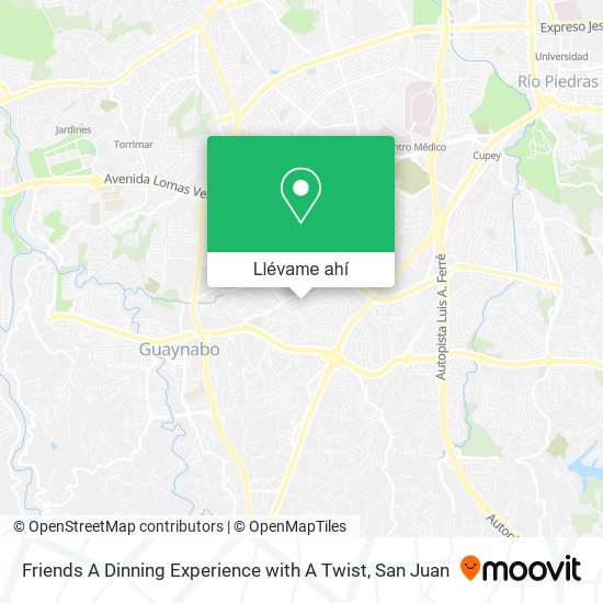Mapa de Friends A Dinning Experience with A Twist
