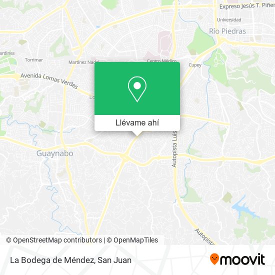 Mapa de La Bodega de Méndez