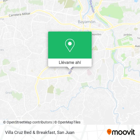 Mapa de Villa Cruz Bed & Breakfast