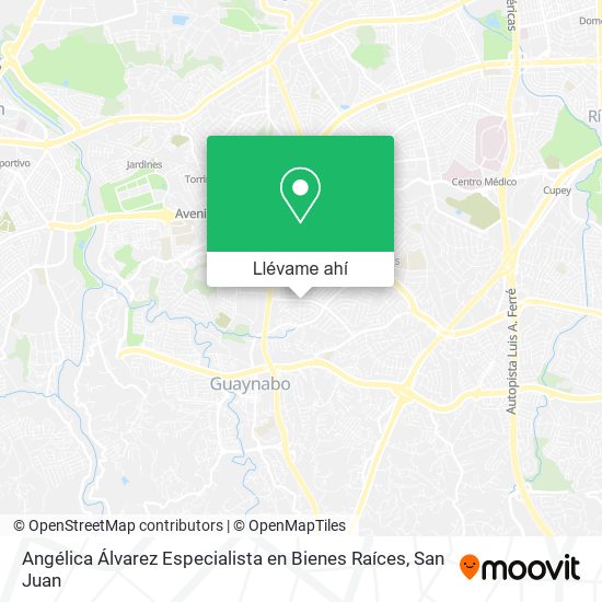 Mapa de Angélica Álvarez Especialista en Bienes Raíces