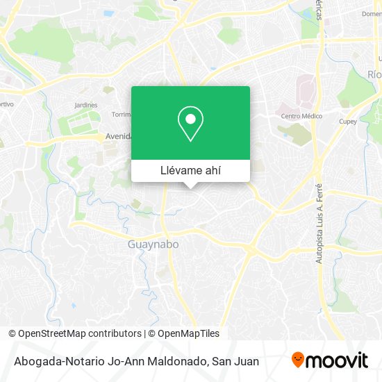 Mapa de Abogada-Notario Jo-Ann Maldonado
