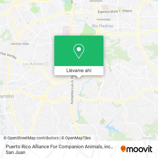 Mapa de Puerto Rico Alliance For Companion Animals, inc.