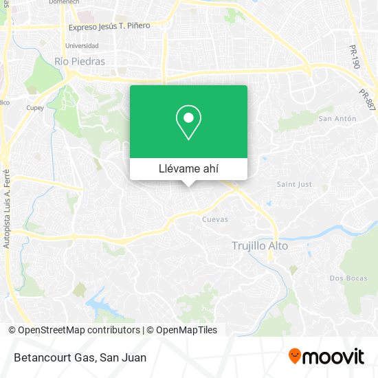 Mapa de Betancourt Gas