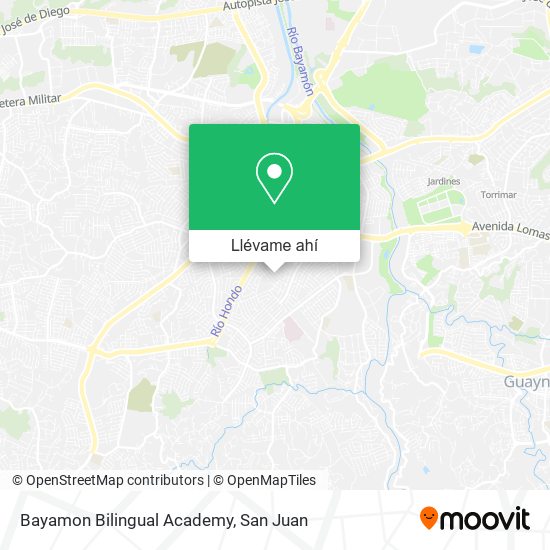 Mapa de Bayamon Bilingual Academy