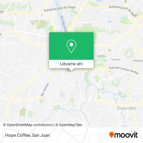 Mapa de Hope Coffee