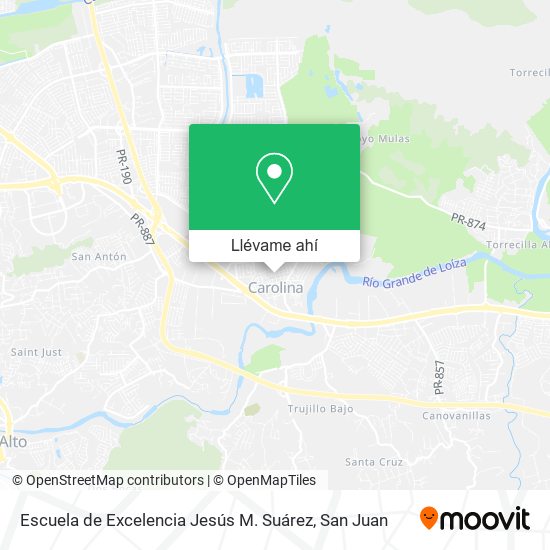 Mapa de Escuela de Excelencia Jesús M. Suárez