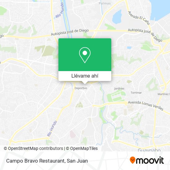Mapa de Campo Bravo Restaurant