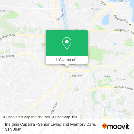 Mapa de Insignia Caparra - Senior Living and Memory Care