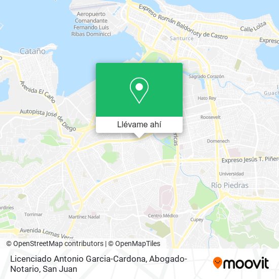 Mapa de Licenciado Antonio Garcia-Cardona, Abogado-Notario